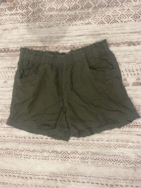 Maurices Olive Elastic Waist Casual Shorts